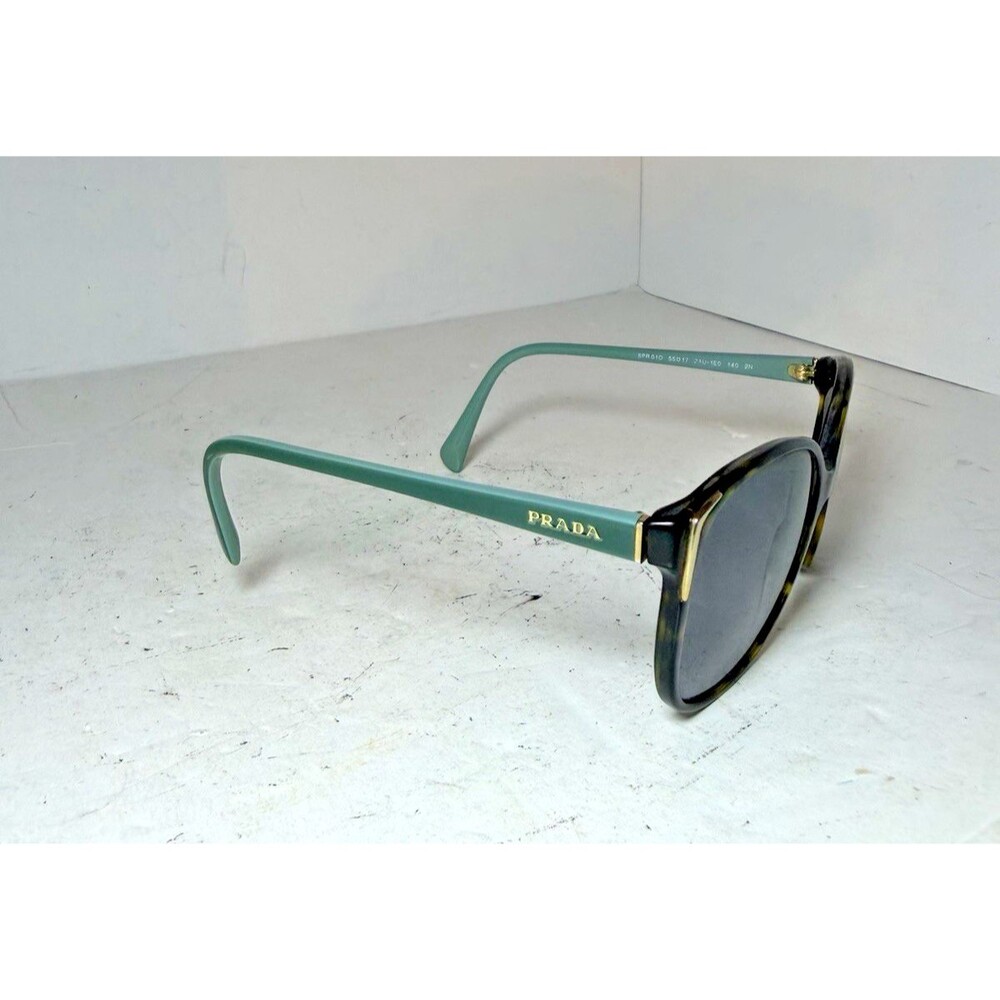 Prada Sunglasses SPR 01O Womens 55-17 Green Tortoise Polarized Butterfly Italy - Picture 1 of 6